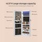 Wall-Mounted Jewelry Cabinet with Full-Length Frameless Mirror, Lockable Storage Organizer with LED Lights for Jewelry, Accessories, and Daily Use (Home & Bedroom Storage)